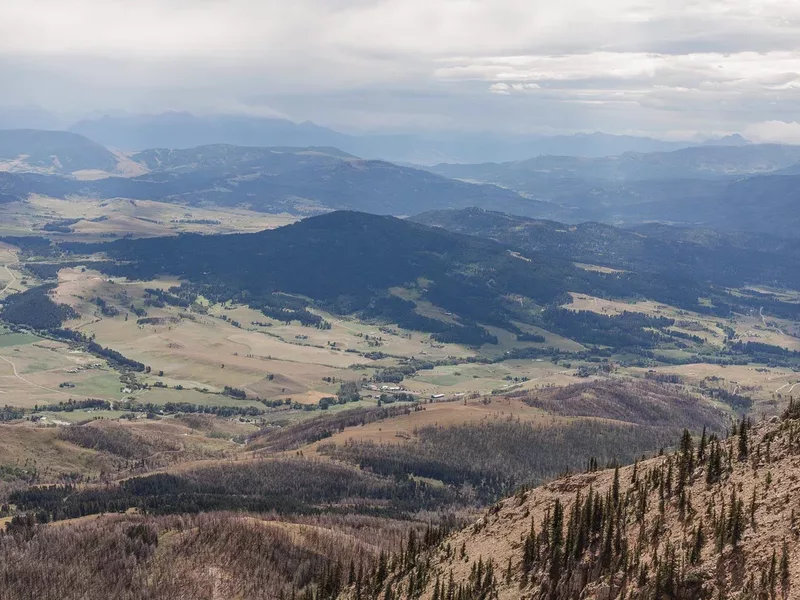 View From Baldy Peak Summit in Bozeman Montana
