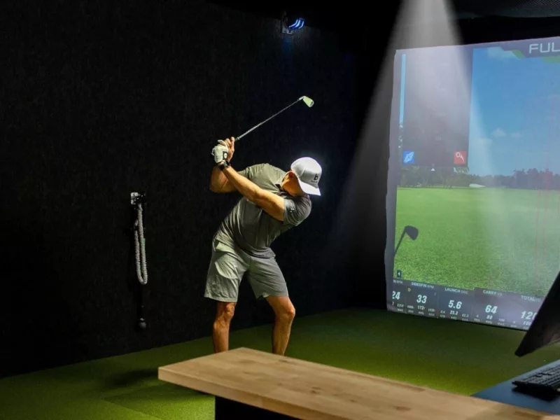 Top golf course near me back nine indoor golf simulator Bozeman MT scaled