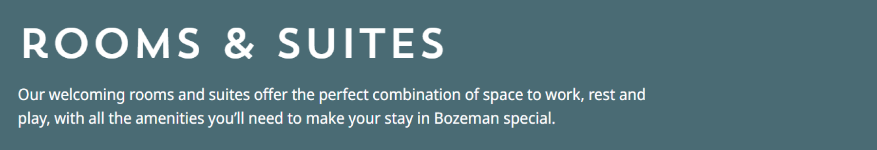Rooms and Suites
