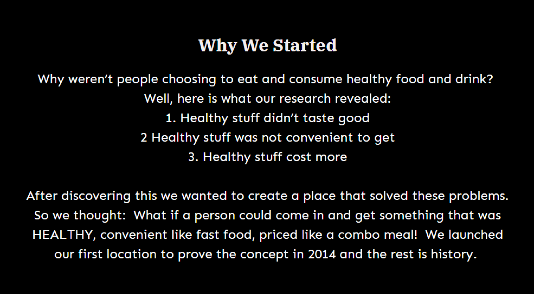Why we started